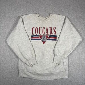 Wideworld Sportswear Sweatshirt Men M/L? Gray VTG 80s WSU Cougars Reverse Weave